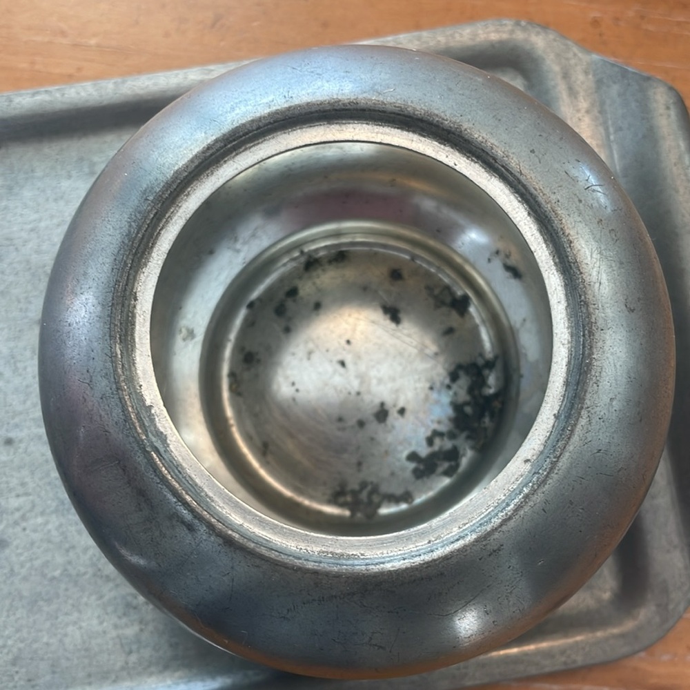 ANTIQUE PEWTER TEA SET, 6 PIECES - Picture 8 of 15